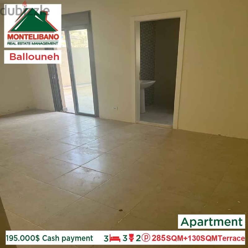 195.000$ Cash payment!! Apartment for sale in Ballouneh!! 3