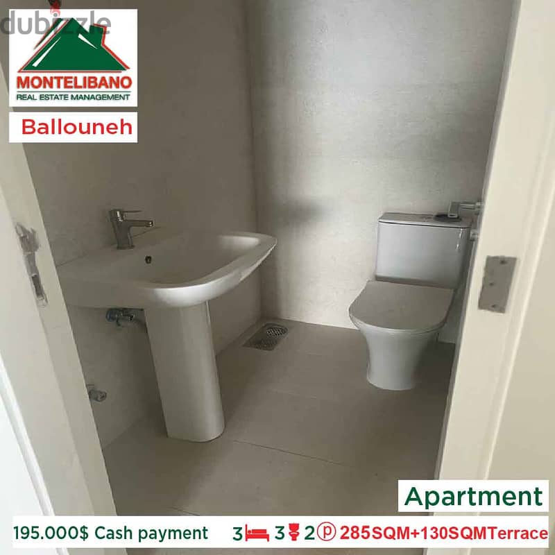 195.000$ Cash payment!! Apartment for sale in Ballouneh!! 4