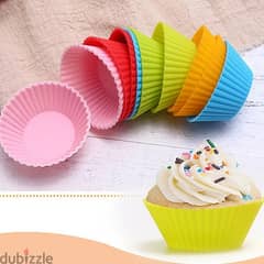 12Pcs Silicone Cupcake Liners 0