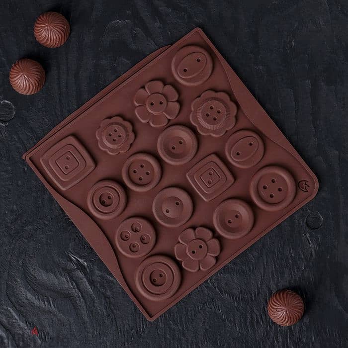 Button Silicone Chocolate Mold 0