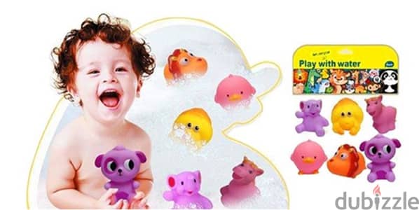 Rubber Floating Bath Toys 6 Pcs