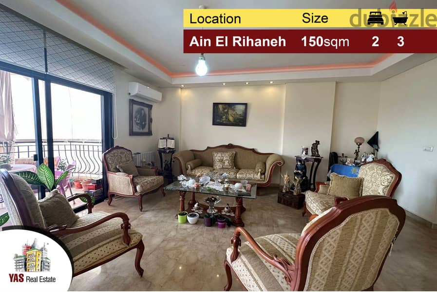 Ain El Rihaneh 150m2 | Mint Condition | Open View | Luxury | TO 0
