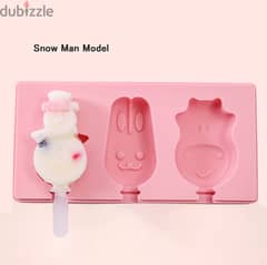 Silicone Snow Man Shaped Popsicle Mold 0