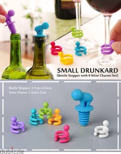 Small Drunkard Bottle Stopper 7 Piece Set 0