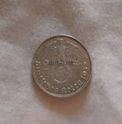 German Nazi Hitler Silver Coin pre World War II 8 grams