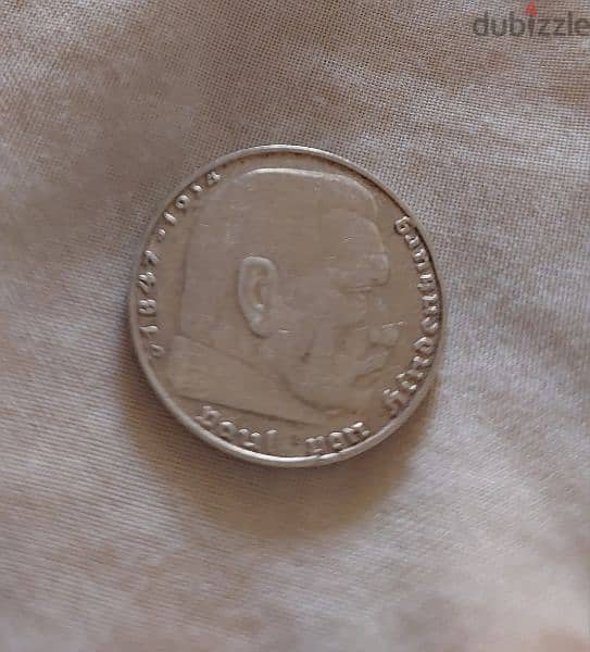 German Nazi Hitler Silver Coin pre World War II 8 grams 1