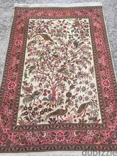 سجاد عجمي. تبريز جوهر50رج. persian Carpet. Hand made 4