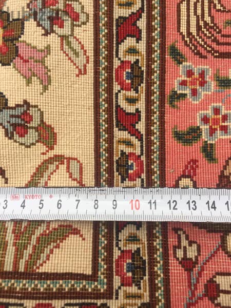 سجاد عجمي. تبريز جوهر50رج. persian Carpet. Hand made 5