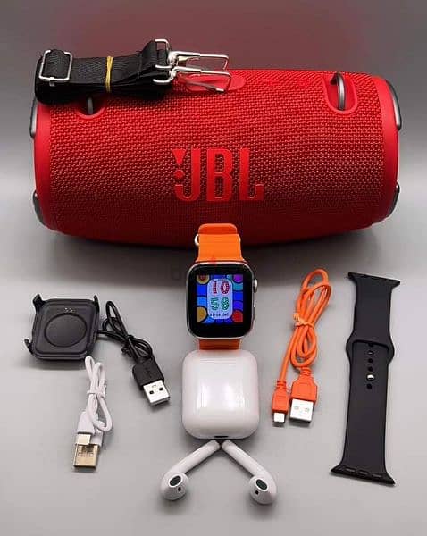 special offer  3 in1 jbl speakers  with smart watch and airpods 3