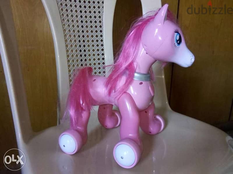 PONY BIG Horse mechano +Voice +light without R/C great Girl toy=14$ 4
