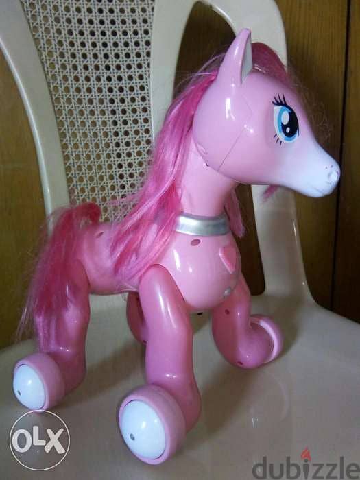 PONY BIG Horse mechano +Voice +light without R/C great Girl toy=14$ 2