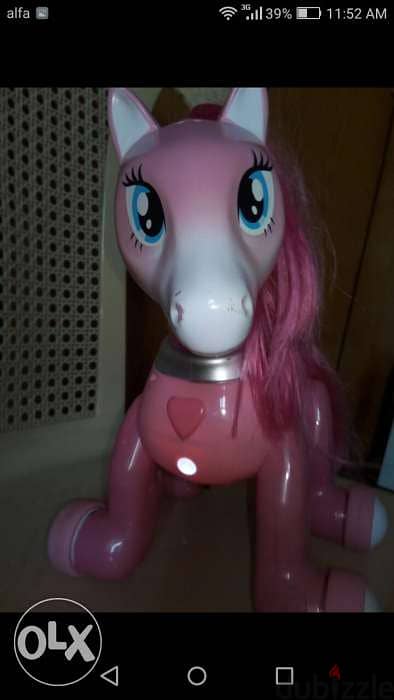 PONY BIG Horse mechano +Voice +light without R/C great Girl toy=14$ 5