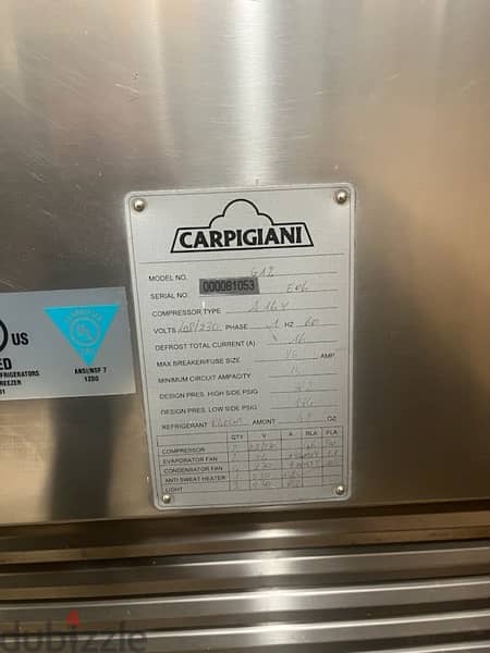 carpigiani display freezer 4