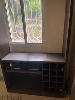 bar for wine and other with doors and shelves available 0