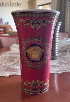 Versace Medusa Red 10 1/4 inch Visit Vase, Porcelain