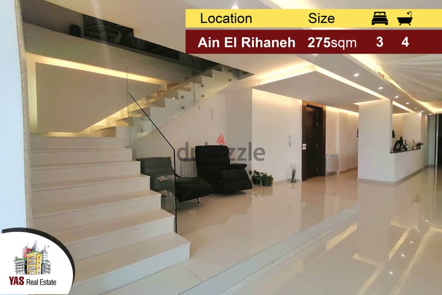 Ain El Rihaneh 275m2 | Elegant Duplex | Impressive View | Jeita | 0