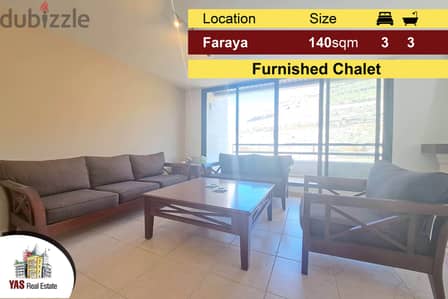 Faraya / Mzaar 140m2 | Cozy Chalet | Furnished |  Mountain View DA