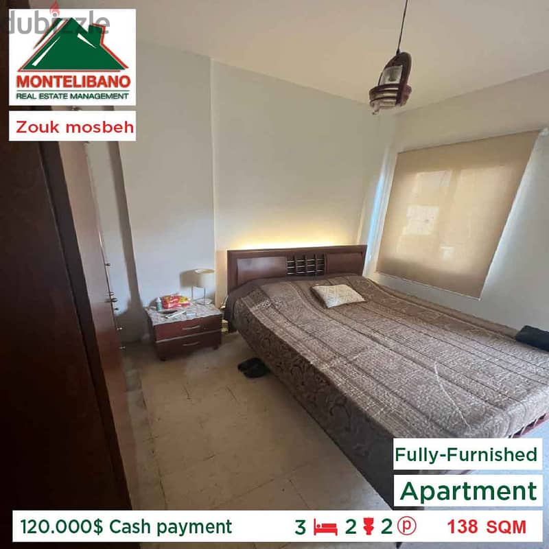 120.000$ Cash payment!! Apartment for sale in Zouk mosbeh!! 2