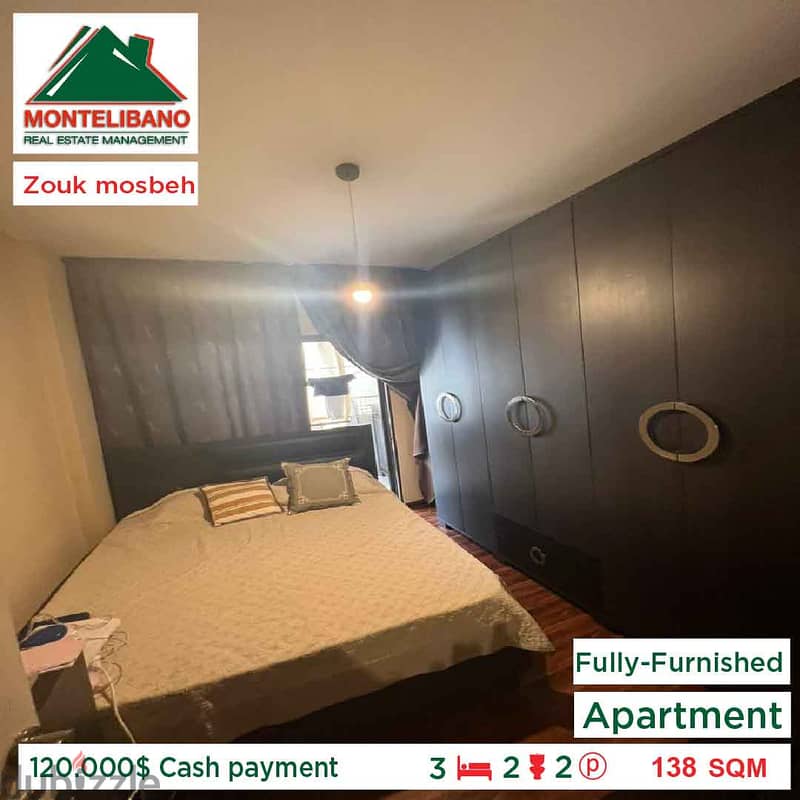 120.000$ Cash payment!! Apartment for sale in Zouk mosbeh!! 3