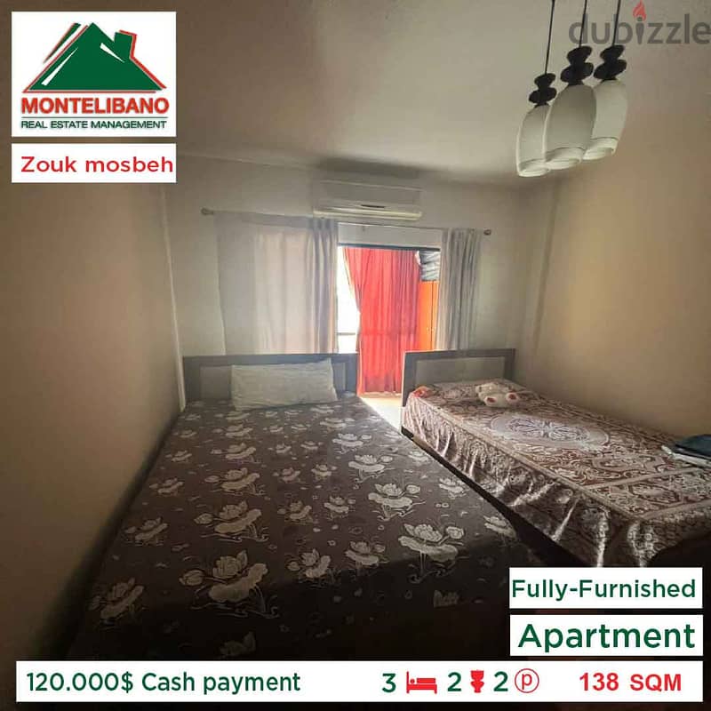120.000$ Cash payment!! Apartment for sale in Zouk mosbeh!! 5