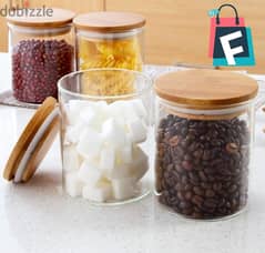 Glass Jars With Bamboo Airtight Lids