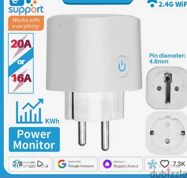 3 pieces 21$ - eWelink 20A Smart Plug WiFi- EU Power Monitoring Timing 0