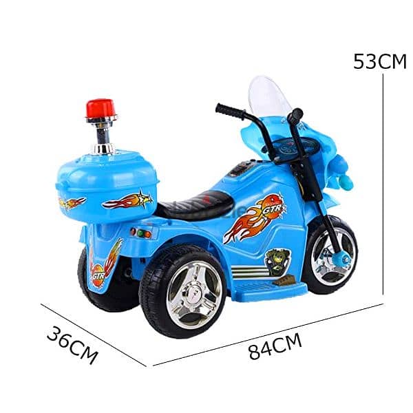 Mini Police Patrol Moto with Rechargeable 6V Battery Operator 2
