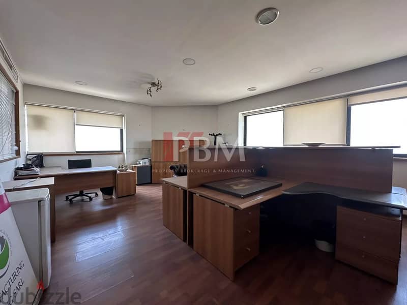 Amazing Furnished Office For Rent In Achrafieh | High Floor | 90 SQM | 6
