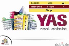 Ballouneh 57m2 | Shop | For Sale | Prime Location | TO