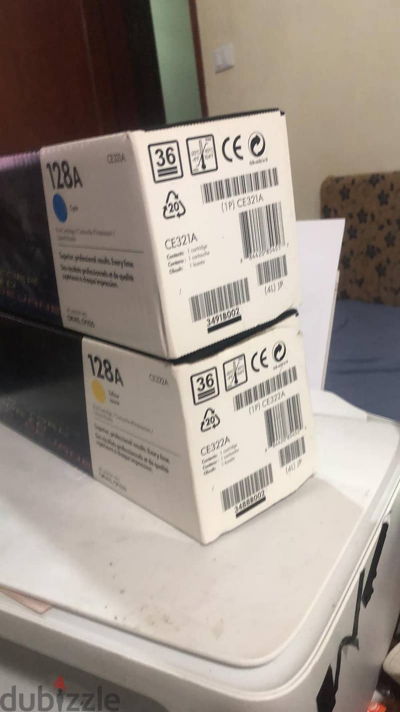 HP 128A Cyan, Yellow Toner Cartridges $50 each brandnew 0