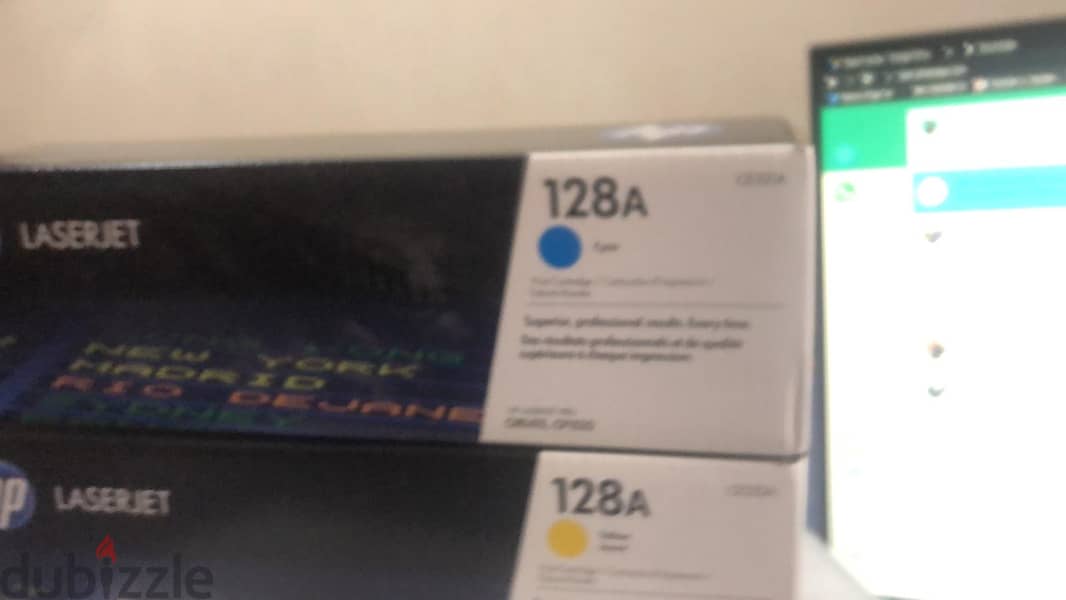 HP 128A Cyan, Yellow Toner Cartridges $50 each brandnew 2