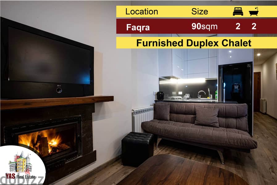 Faqra 90m2 | Duplex Chalet | Furnished | High-End | Killer View | DA 0