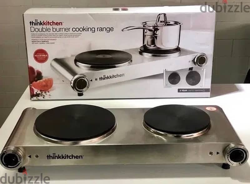 Think kitchen double burner cooking range 0