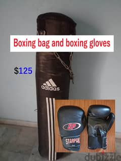 Boxing bag and boxing gloves only for $100