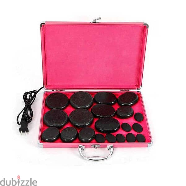 Massage Stones Kit with Heater Box for Body Massage 0