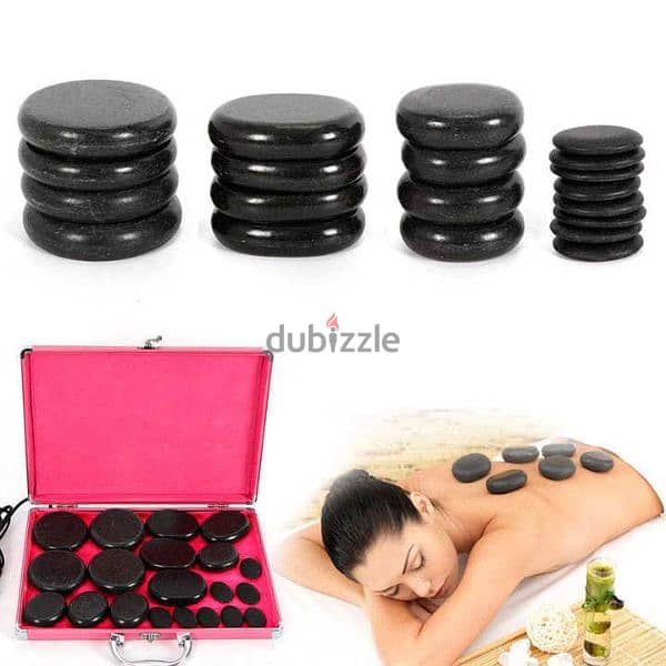 Massage Stones Kit with Heater Box for Body Massage 4