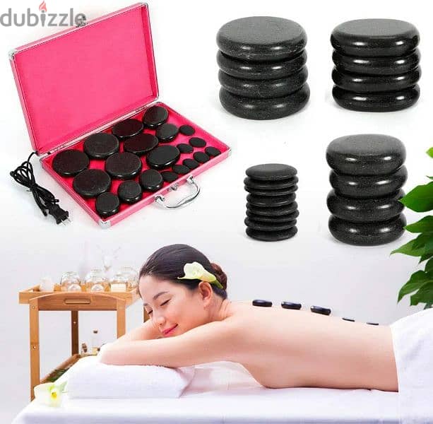 Massage Stones Kit with Heater Box for Body Massage 6
