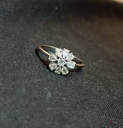 Diamond ring 18k white gold 0