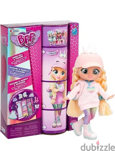 Cry Babies BFF Stella Fashion Doll with 9+ Surprises Including Outfit