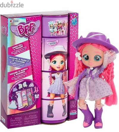 Cry Babies BFF Katie Fashion Doll with 9+ Surprises Including Outfit