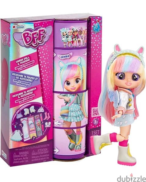 Cry Babies BFF Jenna Fashion Doll with 9+ Surprises Including Outfit 1