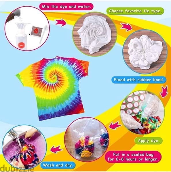 Tie Dye Kit for Kids Adults - Arts and Crafts Toy for Girls 2
