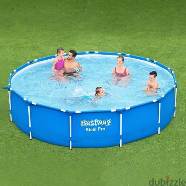 Bestway Steel Pro Round Above Ground Swimming Pool 396 x 84 cm 2