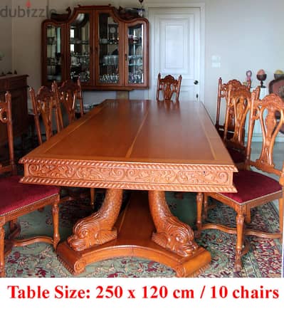 Vintage Luxury Dining Room - Oak Solid Wood – Hand Made @ 5000$