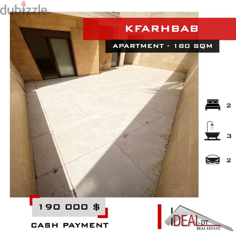 Apartment for sale in kfarhbab 180 SQM REF#CE22050 0