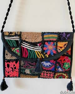 Vintage Style Embroided Purse/ Handbag