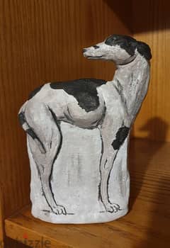 Dog sculpture art piece