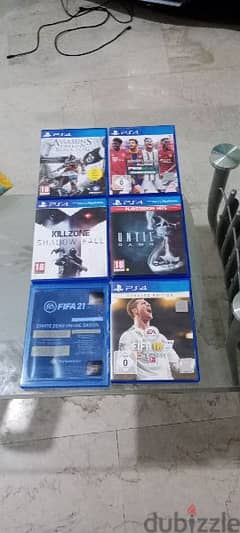 6 ps4 games for sale barely used