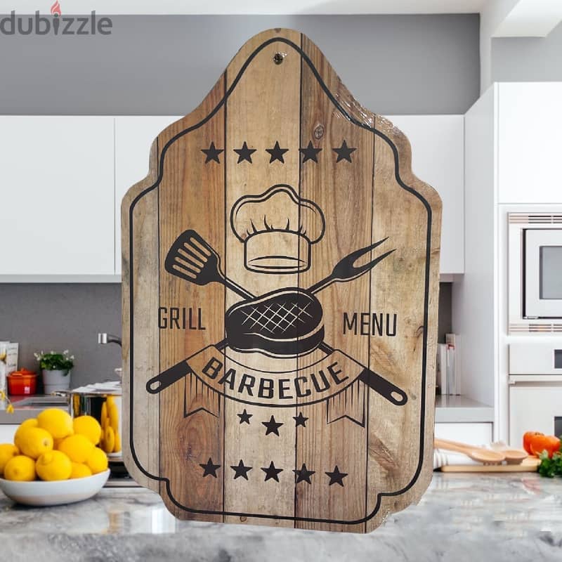 Hangable Wooden Decoration Board, 33x22cm, 6 Designs Available 5
