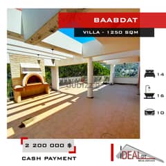 villa for sale in baabdat 1250 SQM REF#AG2046